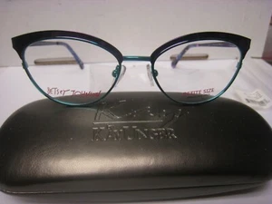 Betsey Johnson Fox Eyeglasses 50-16-135-35V PURPLE with Unger case