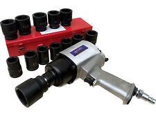 14pc Air Impact Wrench 960ft/lbs & 3/4" Dr. Shallow DUO SAE MM Cr-MO Sockets Set