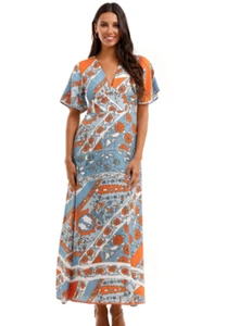 ANTIK BATIK Leandra Floral Print Jacquard Maxi Dress Preloved Size 8 AU - Picture 1 of 3