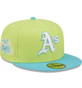 New Era Oakland Athletics 1989 Serie Mundial Cyber Vice 59FIFTY Sombrero Ajustado 7 3/8 - Imagen 1 de 13