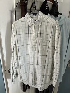 VINEYARD VINES PERFORMANCE BUTTON SHIRT -XL BLUE /BEIGE PLAID COTTON CLASSIC - Picture 1 of 3