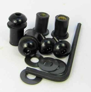 Honda CBR300R 2014+ Black Aluminium 4 Bolt Screen Kit - Picture 1 of 4