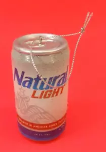 Kurt Adler 3" Budweiser Natural Light Frosted Bierdose Weihnachtsschmuck! - Bild 1 von 3