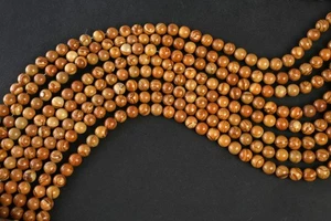 Camel Skin Jasper Gemstone 6 MM Round Smooth Beads Strand 15.5" For Jewelry - Picture 1 of 3