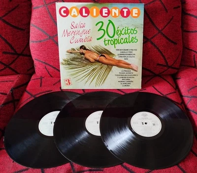 CALIENTE: 30 EXITOS JOHNNY VENTURA FERNANDITO VILLALONA CUCO VALOY SEXY COVER LP - Image 1 of 2