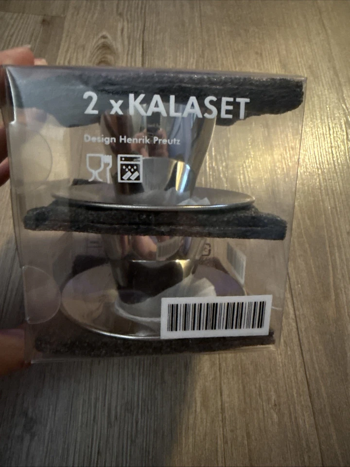 Nuevo IKEA 2 x KALASET 2 oz tazas/platillos de café espresso aislados de acero inoxidable 21504 Foto 1 de 3