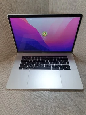 A1707 2016 Apple MacBook Pro 15.4" i7 16GB 512GB Silver Monterey Grade C EB2411 - Image 1 of 4