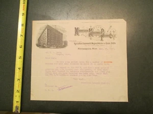 Minnesota Moline Plow Company 1910 Invoice Letterhead 1195 - Bild 1 von 1