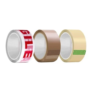 Parcel Packing Tape Roll Strong Brown, Clear & Fragile 48mm X 66m Packaging Tape - Picture 1 of 10
