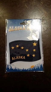 ALASKAN FLAG SOUVENIR FABRIC PATCH FREE SHIPPING - Picture 1 of 2