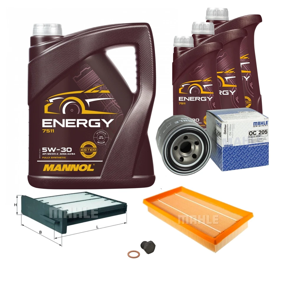 MAHLE Inspección Set 8L MANNOL 5W-30 Energy Para Mazda 626 V Station Wagon 2.0 - Imagen 1 de 4