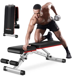 Foldable Dumbbell Bench Weight Training Fitness Incline Bench Adjustable Workout - Picture 1 of 10