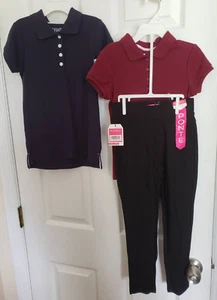 Set of 2 Girls Clothing Lot -  IZOD & CHAPS Polo Shirts & Pants Size 6/6x - Picture 1 of 13