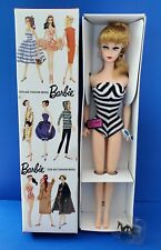 #1 Vintage Barbie BLONDE Ponytail Doll Box Swimsuit HOLES FEET 1959 Reproduction