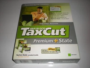 H&R Block TaxCut 2005 Premium and State. Tax Cut imports Turbotax. New in box - Afbeelding 1 van 2