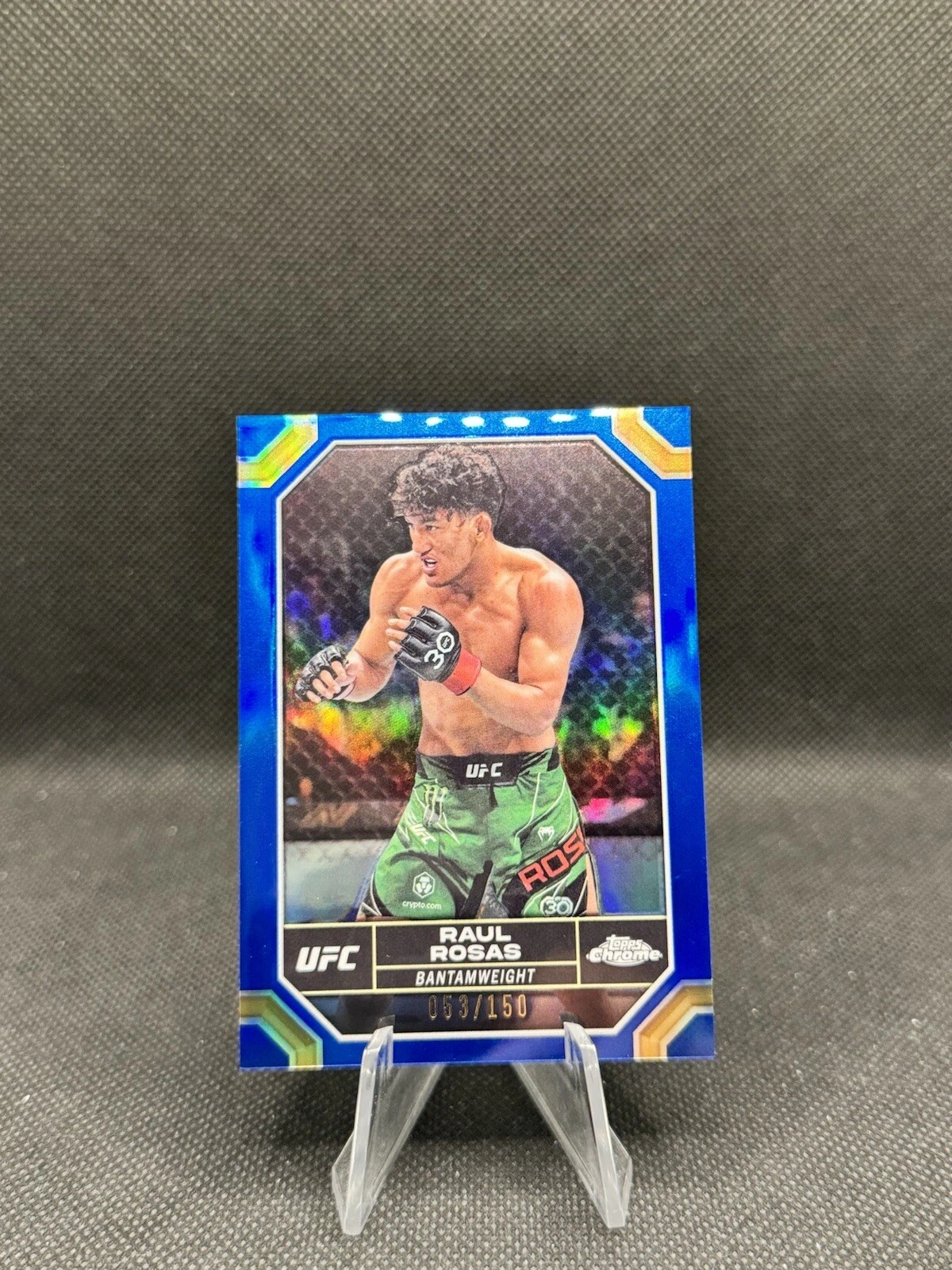 2024 Topps Chrome UFC Refractor Blue #161 Raul Rosas 53/150 Parallel