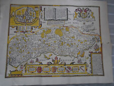 Vintage: A Map of Sussex: 1610: John Speede: 20" x 15" approx: