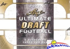 2022 Leaf ULTIMATE Draft Football Factory Sealed HOBBY Box-5 AUTOGRAPH ROOKIES! 