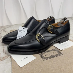 RRP$1090 Aria Collection Gucci Monk Strap Smooth Leather 7.5 G or 8 US 41.5 EU - Picture 1 of 13