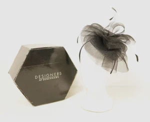 Debenhams Fascinator Black Net/Feathers Headband Headpiece Wedding/Occasion VGC - Picture 1 of 13