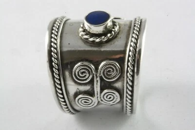 Design Anello a Nastro Filigrana Lapislazzuli IN Argento 925 / 024 - Immagine 1 di 4