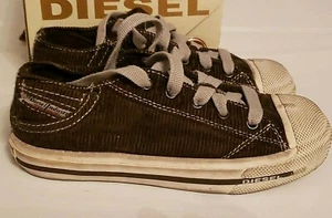 NIB DIESEL Corduroy Distressed Magnete Exposure Shoes Sneaker Boy US 13 Eur 31 - Picture 1 of 5