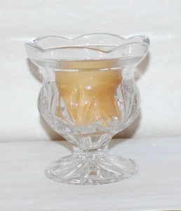 Crystal Glass Candle Holder Pedestal 5-1/2" Tall - Picture 1 of 10