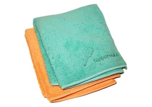 Juego de 2 paños de cocina Tupperware de microfibra para polvo naranja azul NUEVO - Imagen 1 de 2