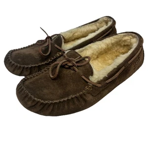 UGG Women's Dakota Moccasins  Chestnut Suede Slippers Size 9 - Picture 1 of 9
