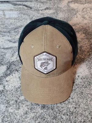 Gorra Bass Pro Shops Snap Back Tartán Verde Cuadros Lona Parche Pesca Para Hombres Foto 1 de 4