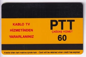 ASIE TELECARTE / PHONECARD .. TURQUIE 60U ALCATEL PTT GOREME KABLO TV MAGNETIC - Picture 1 of 2