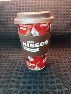 Hersheys Kisses Kaffee Reisebecher Schokolade Süßigkeiten 15 Unzen Silikon Griff Keramik - Bild 1 von 6