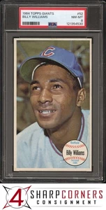 1964 TOPPS GIANTS #52 BILLY WILLIAMS CUBS HOF PSA 8 - Picture 1 of 2