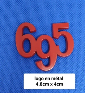 Logo 695 Rouge Mat Autocollant en métal avec effet 3d Abarth neuf - Foto 1 di 4