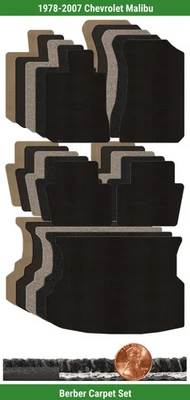 Заказной берберский коврик комплект для '78-07 Chevrolet Malibu с логотипом (5 штук) #E9P - Изображение 1 из 4