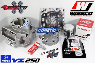 Yamaha YZ 250 Top End Rebuild Kit Cylinder Head Wiseco Piston Gaskets 1999-2025 - Image 1 of 4