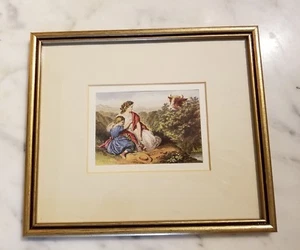 1806s New Hall Vault Krinheim Baxter Print Mother & Child & Cow Owens Collection - Picture 1 of 5