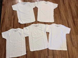 Boys' Fruit of the Loom Crew Undershirts 5-Pack White Medium(10-12) - Picture 1 of 2