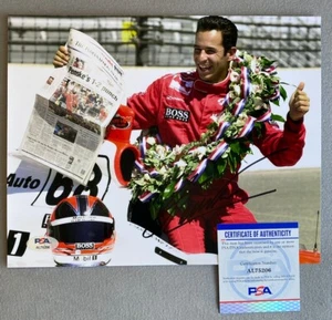 2001 INDIANAPOLIS 500 HELIO CASTRONEVES AUTOGRAPH 8x10 VICTORY PHOTO PSA AL75206 - Picture 1 of 1