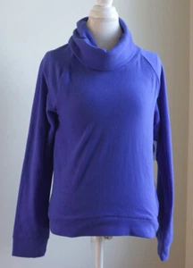 Old Navy Blue Fleece Pullover Cocoon Cowl Neck Top Women, Super Warm, Size 16 - Picture 1 of 8