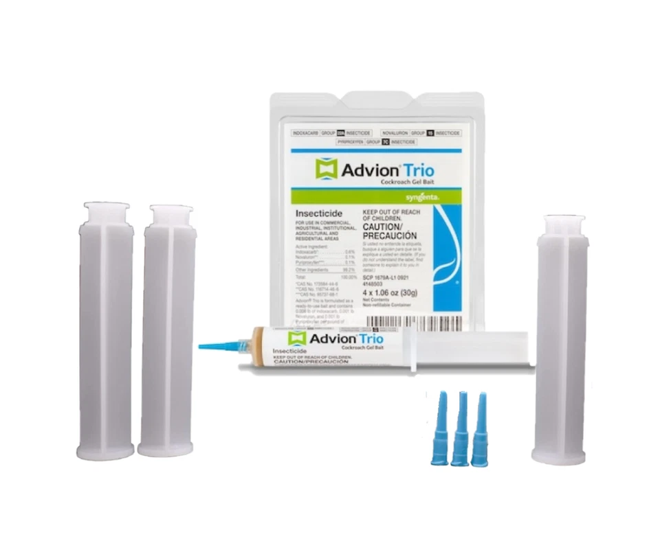 Advion Trio таракан гель приманка 4 трубки 4 плунжера 4 советы от Syngenta - Изображение 1 из 1