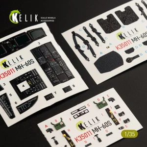 Calcomanías 3D interiores MH-60S Knight Hawk para kit Kitty Hawk KeliK K35011 escala 1:35 - Imagen 1 de 10