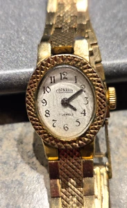 Vintage Cornavin Watch Womens, 17 Jewels - Gold Tone Stainless Steel-Non Working - Picture 1 of 10