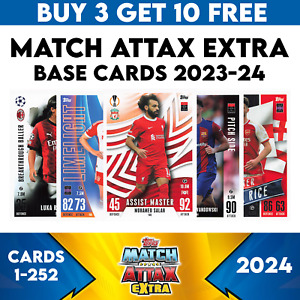 MATCH ATTAX EXTRA 2023/24 2024 CHAMPIONS LEAGUE BASE CARDS #1 - #252