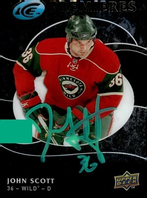 John Scott - Signed 2009-10 Upper Deck Ice Premieres /1999 Rookie Card #112 - Image 1 of 3