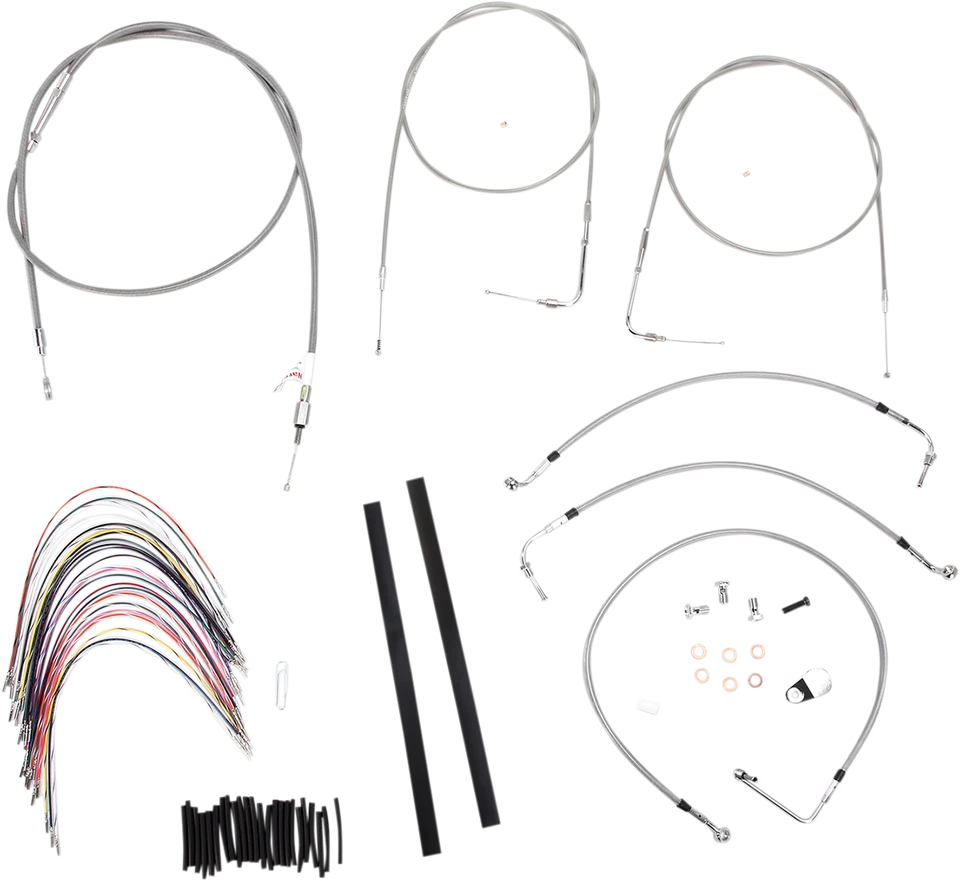 Burly Braided Stainless Steel Cable/Brake Line Kit 14" Ape Hanger B30-1076 - Изображение 1 из 1
