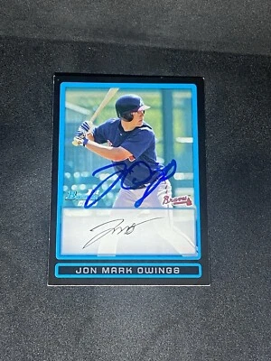 Jon Mark Owings 2009 Bowman Prospects 1st #BP47 Atlanta Braves Auto Signed Card - Image 1 of 3