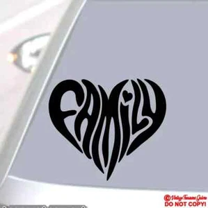 FAMILY HEART Vinyl Decal Sticker Car Truck Rear Back Window Wall Bumper LOVE JDM - Picture 1 of 2