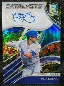 2021 Panini Spectra #CS-NS Catalysts NEON MARBLE Nick Solak AUTO 6/8 - Picture 1 of 2