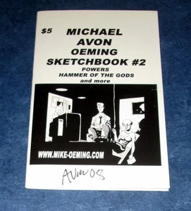 MICHAEL AVON OEMING sketchbook 2008 POWERS HAMMER of the GODS catwoman batman - Picture 1 of 1